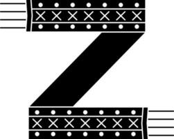 Flat style scarf icon in Black and White color. vector