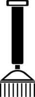 Black and White spading fork icon in flat style. vector