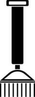 Black and White spading fork icon in flat style. vector