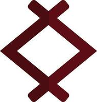 Brown crop tool on white background. vector
