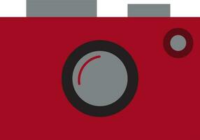 Illustration of a red and grey camera. vector
