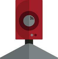 Red and grey camera. vector