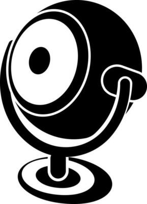 Isolated web cam icon in glyph style.