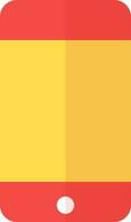 Smartphone icon red and yellow color. vector