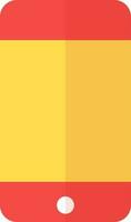 Smartphone icon red and yellow color. vector