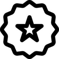 Badge icon or symbol in line art. vector