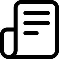 Document paper icon in line art. vector