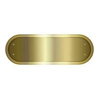 Glossy golden award shield. vector