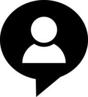 Isolated user chat bubble icon. vector