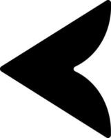 Back or left arrow icon in black color. vector