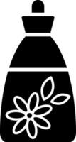 Aroma oil for spa treatment glyph icon. vector