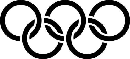Olympic games icon in glyph style. vector