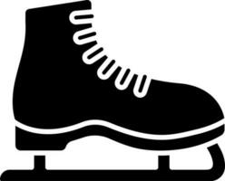 Flat illustration of ice skate shoes icon. vector