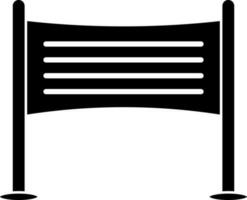 Illustration of blank banner in black color. vector