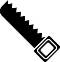 Isolated hand saw in Black and White color. vector