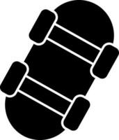 Isolate Black and White skating board. vector