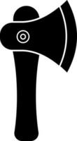 Isolated black axe in flat style. vector