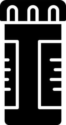 Black and White drug bottle icon in flat style.