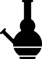 Black and White illustration of bong icon. vector