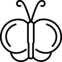 Butterfly icon in line art. vector