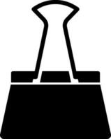 Isolated clip icon in glyph style. vector