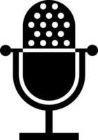 Microphone icon in glyph  style. vector