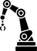 Illustration of robotic arm icon. vector