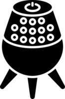 Vector illustration of smart speaker icon in flat style.