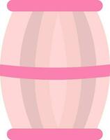 Flat style barrel icon in pink color. vector