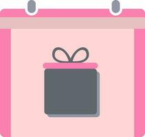Gift box with calendar icon for event reminder concept. vector