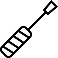 Screwdriver icon in line art. vector