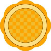 Flat style pie icon in orange color. vector