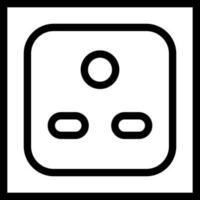 Socket icon in line art. vector