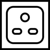 Socket icon in line art. vector