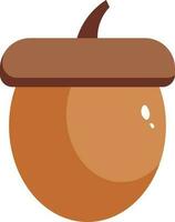 Brown acorn icon on white background. vector