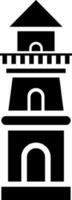 Glyph illustration of lighthouse icon or symbol. vector