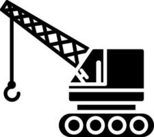 Vector illustration of cargo crane icon in flat style.