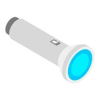 Flashlight or torch icon in 3d style. vector