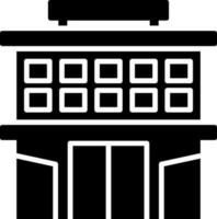 Illustration of hotel icon in glyph style. vector
