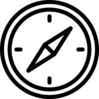 Compass icon or symbol in line art. vector