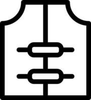 Line art illustration of safety vest icon. vector