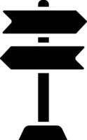 Direction signal icon in glyph style. vector