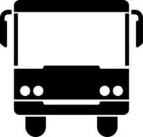 Bus icon in glyph style. vector