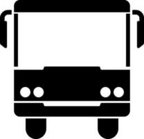 Bus icon in glyph style. vector