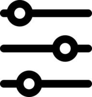 Settings for equalizer slider icon or symbol. vector