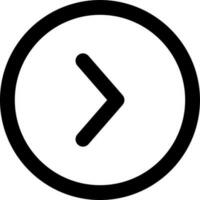 Illustration of play button flat icon. vector