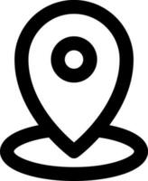 Navigation pin icon in flat style. vector