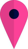 Blue and pink map pin icon in flat style. vector