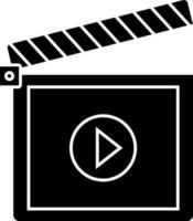 Movie clapper board icon in flat style. vector