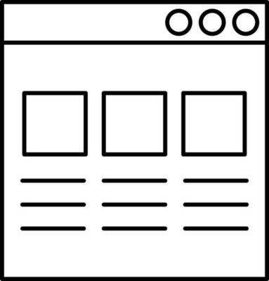 Web browser icon in line art.